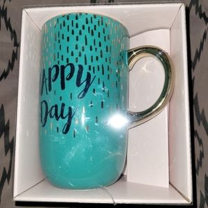 "Happy Day" 20.2 fl oz Mug Gold Handle